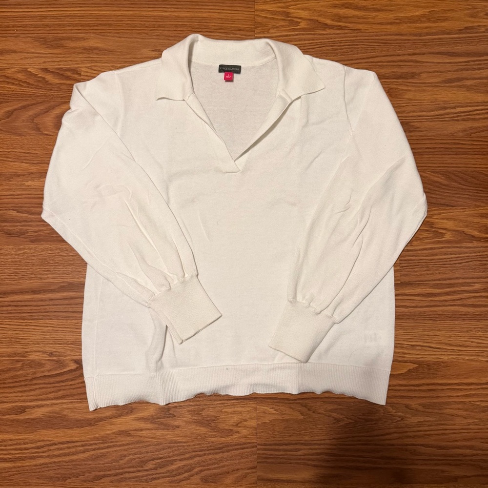 Vince Camuto Women’s Cream V-Neck Sweater